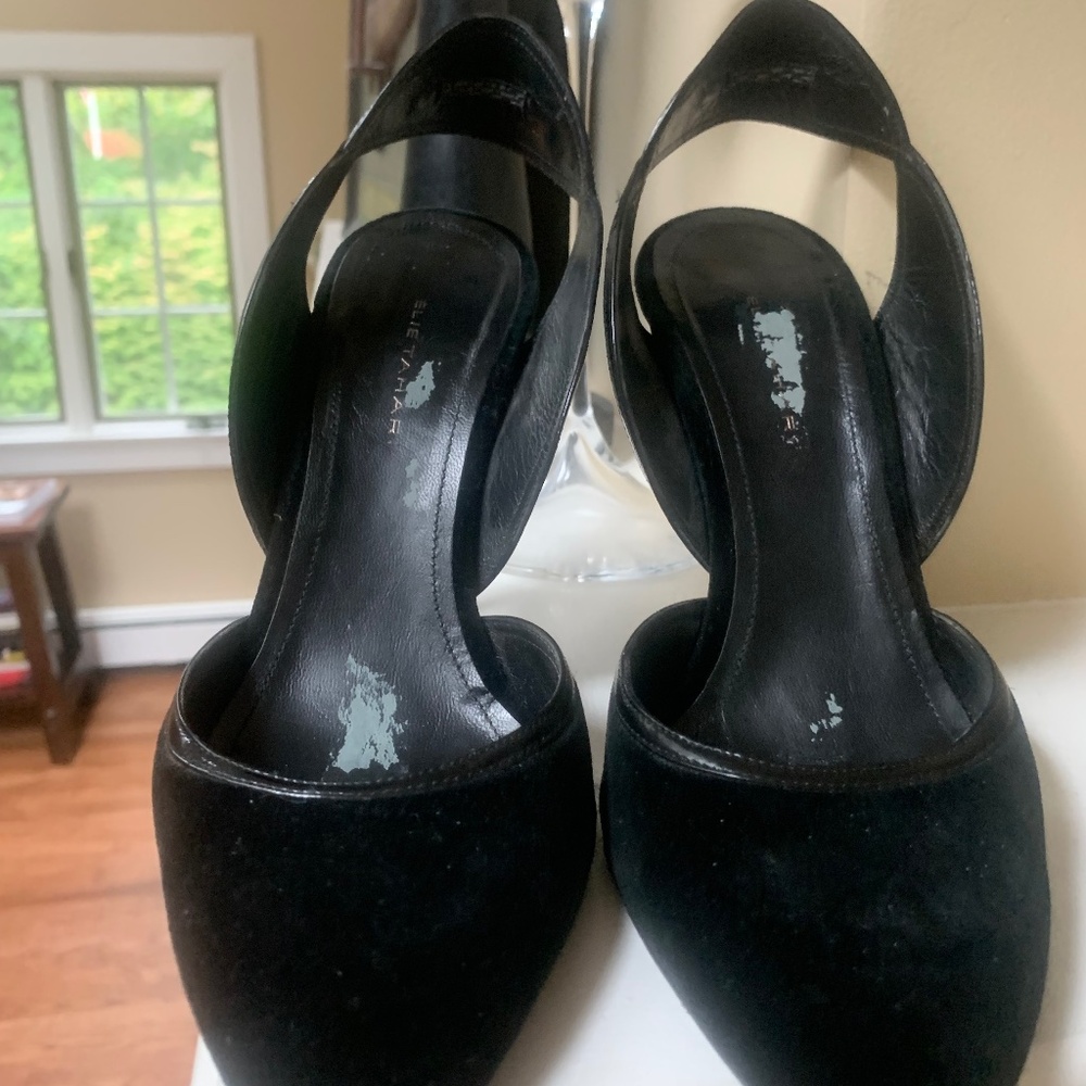 Ellie Tahari Black Suede evening shoes